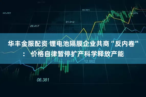 华丰金服配资 锂电池隔膜企业共商“反内卷”： 价格自律暂停扩产科学释放产能
